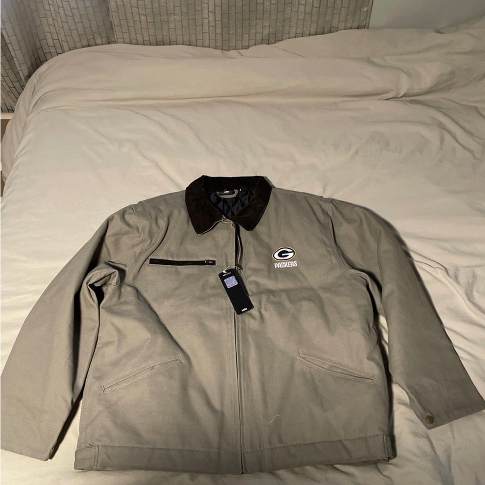 Green Bay Packers Corduroy Collar Work Jacket